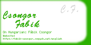 csongor fabik business card